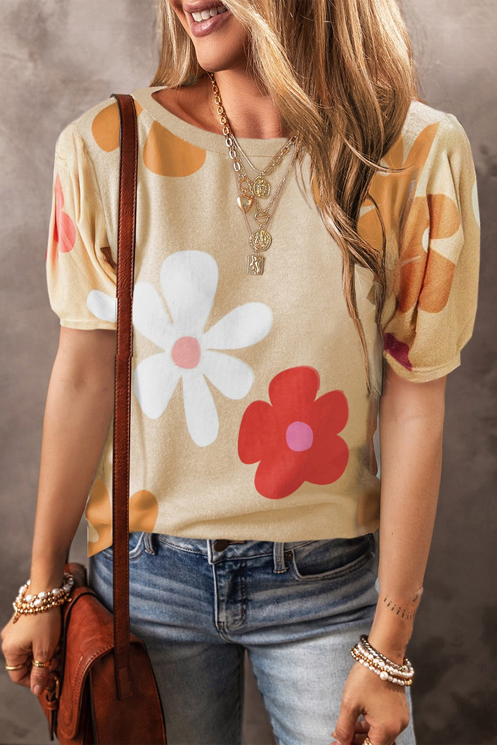 Apricot Flower Tee